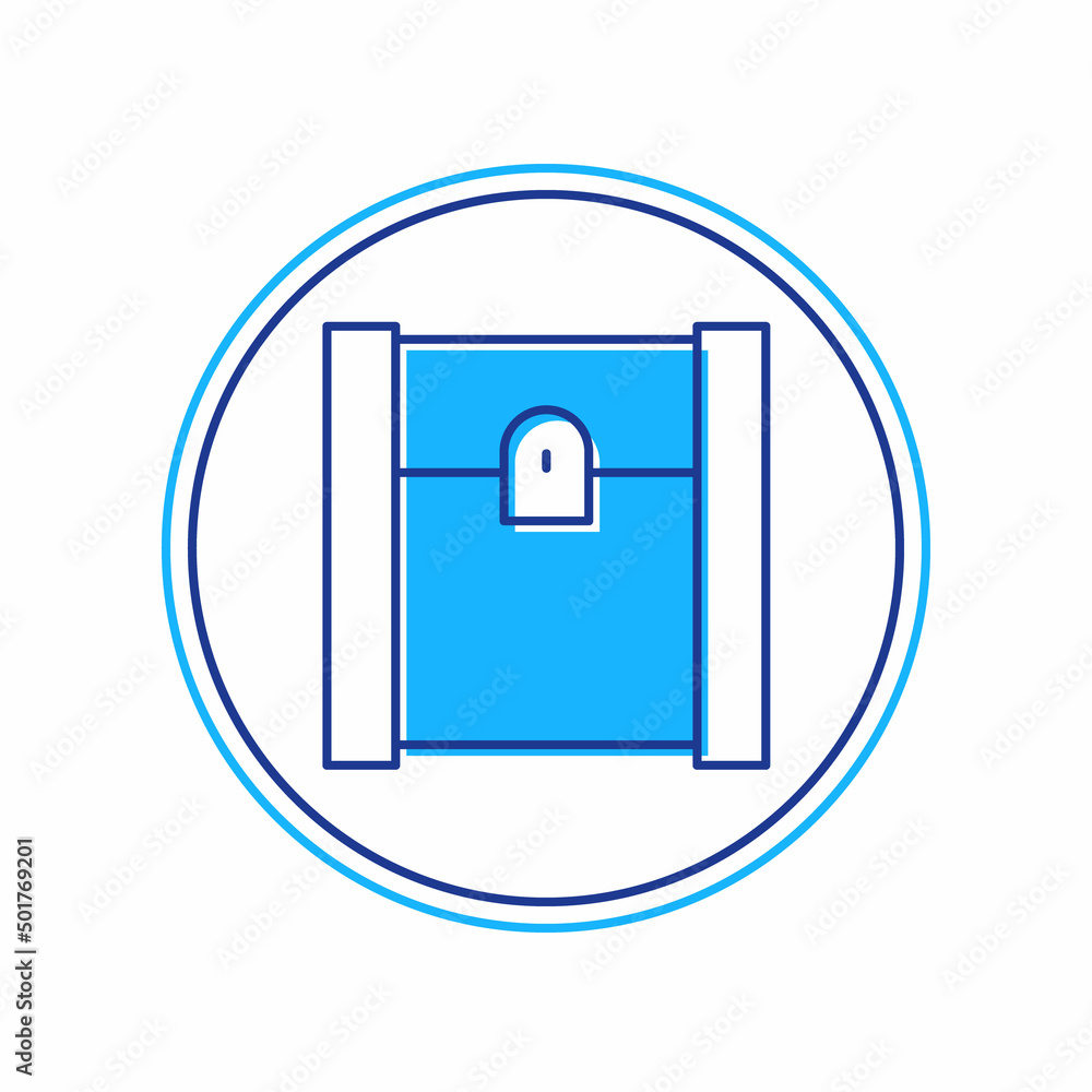 Filled outline Paper shopping bag icon isolated on white background. Package sign. Vector Filled outline Paper shopping bag icon isolated on white background. Package sign. Vector