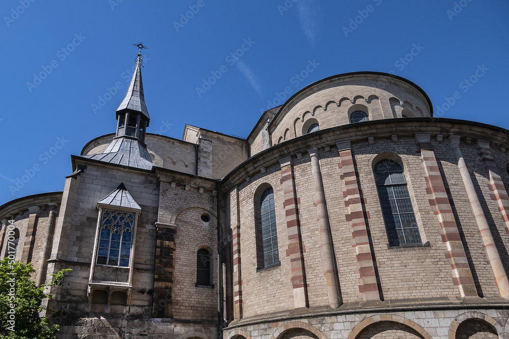 Romanesque church St. Maria im Kapitol (St. Mary’s in the Capitol) is located on site of ancient Roman Capitoline temple. Present church was built in XI century. Cologne, Germany.