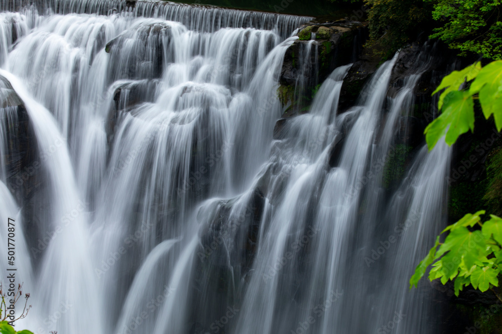 Fototapeta premium Taiwan, waterfall, Shifenliao waterfall, park