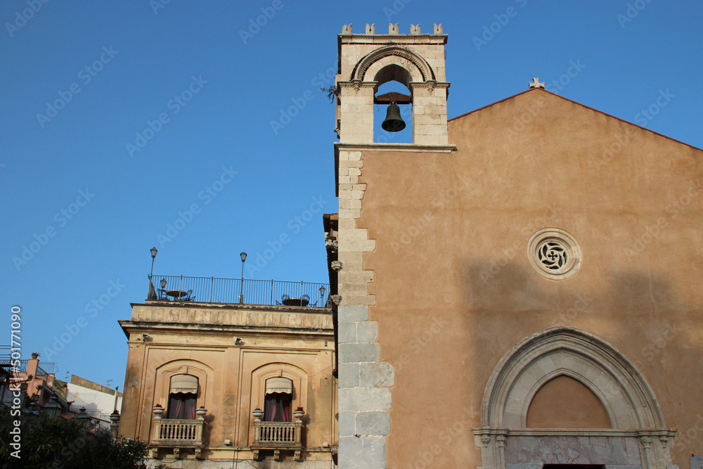 former church (di sant'agostino) in taormina in sicily (italy) 