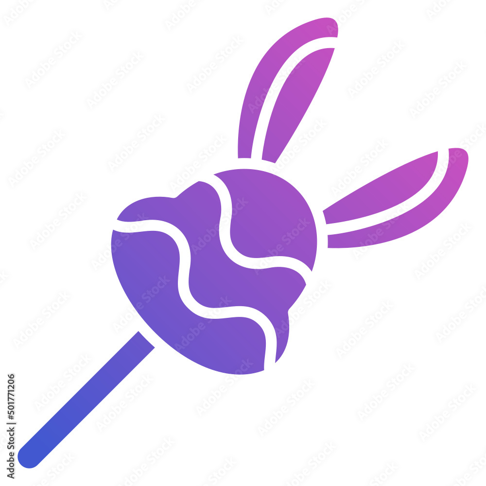 Candy Bunny flat gradient icon. Can be used for digital product, presentation, print design and more. Candy Bunny flat gradient icon. Can be used for digital product, presentation, print design and more.