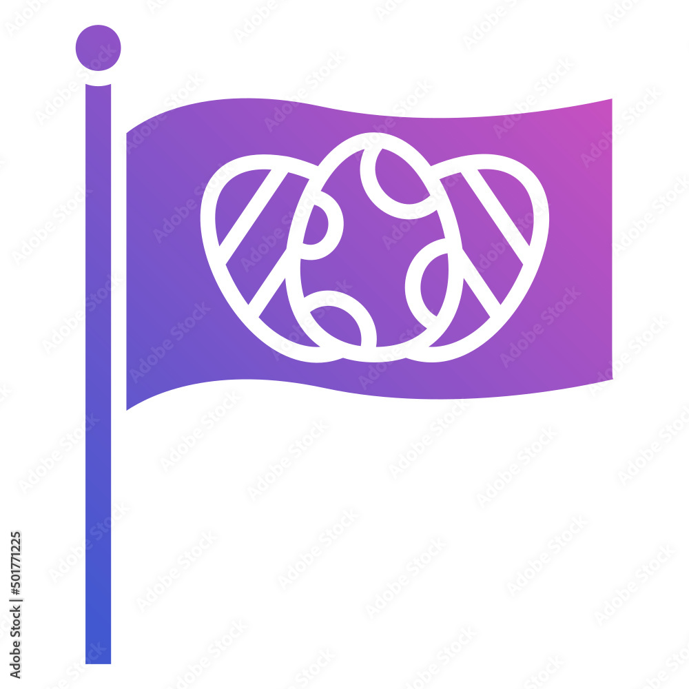 Easter Flag flat gradient icon. Can be used for digital product, presentation, print design and more.