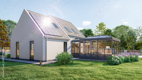 Fotografie Sustainable traditional house