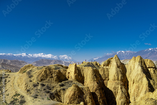 Upper Mustang Nepal Landscape with mountains