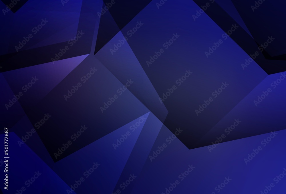 Fototapeta premium Dark Purple vector gradient triangles template.