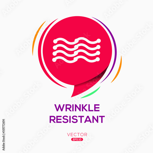 Creative (Wrinkle resistant) Icon, Vector sign.