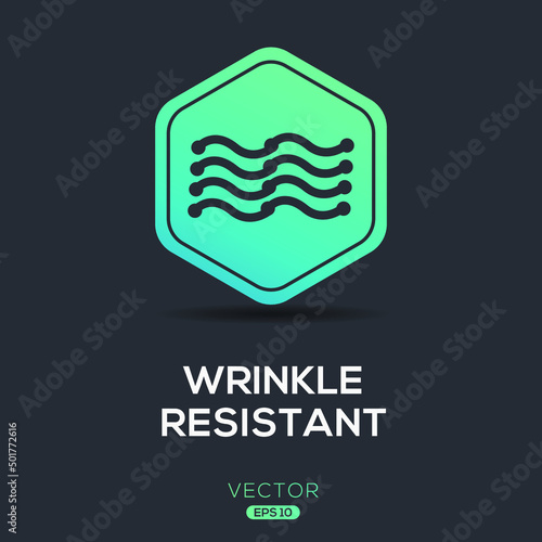 Creative (Wrinkle resistant) Icon, Vector sign.