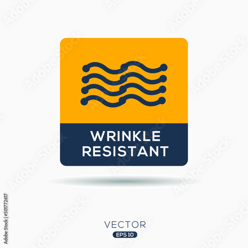 Creative (Wrinkle resistant) Icon, Vector sign.