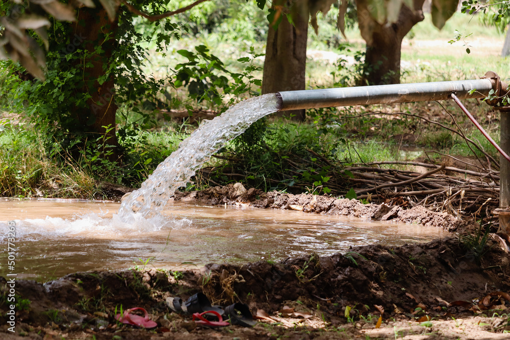 Fototapeta premium water pump in the garden