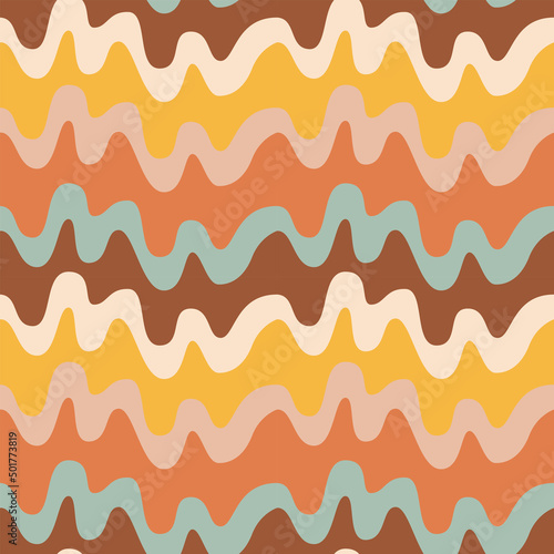 Abstract seamless pattern in doodle style. Hippie concept.