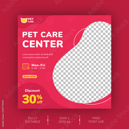 Pet Shop Social Media Post Template