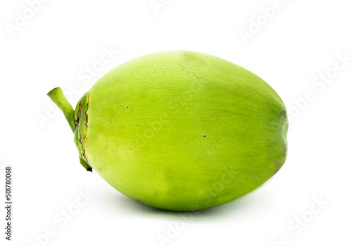 fresh green coconut isolate on white background
