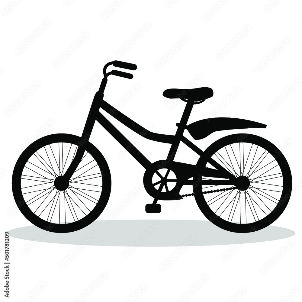 Bicycle. Bicycle isolated on a white background. Vector illustration.