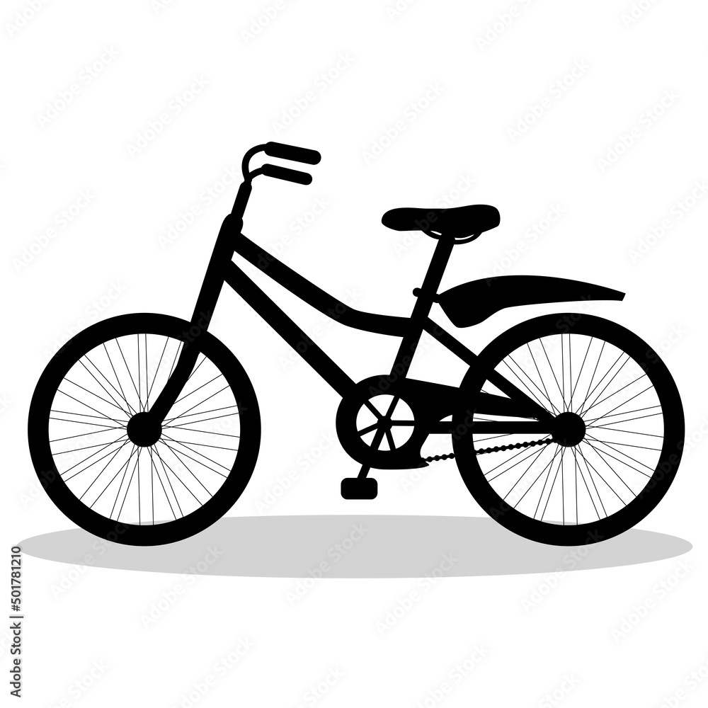 Bicycle. Bicycle isolated on a white background. 