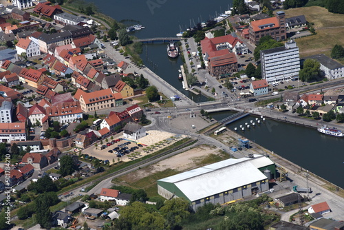 Hansestadt Wolgast, Stadthafen mit Schloßinsel 2016