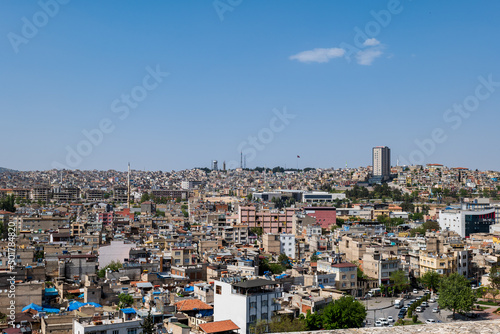 Gaziantep city view, city scape of Gaziantep in Turkey. Gaziantep is the sixth-most populous city in Turkey. © uskarp2