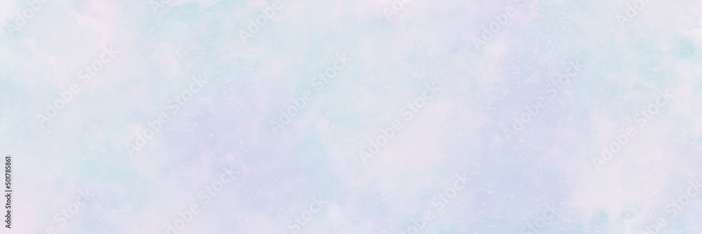 Watercolor background heaven painting in pastel purple blue violet white soft colors with painted watercolor wash white texture. Fantasy wallpaper. Funny kids dream paint design	 - obrazy, fototapety, plakaty 