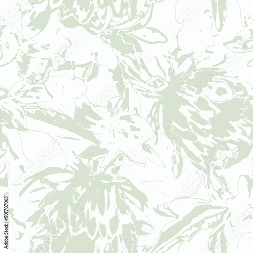 Floral organic grange textured shapes. Abstract contemporary seamless pattern template with natural floral motif. Minimal mid century art background. Artistic botanical elements on flat earthy colors.