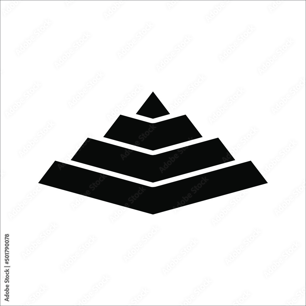 Pyramid chart line icon. Vector illustration isolated on a white background. Pyramid chart line icon. Vector illustration isolated on a white background.