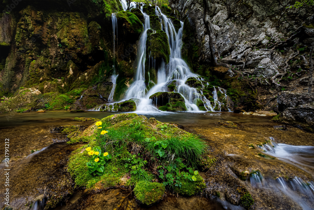 Fototapeta premium Beusnita III waterfall, Romania