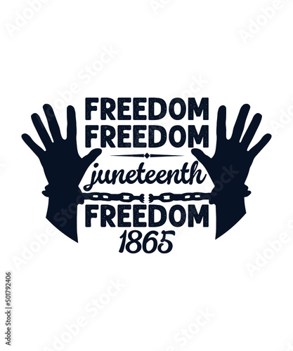 Juneteenth 1865 american black people freedom day logo t-shirt design © Design Store
