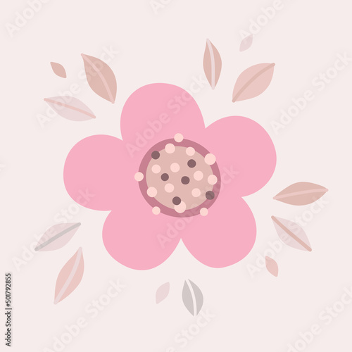 Flower and leaves