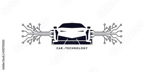 Car Tech Technology logo vector design template