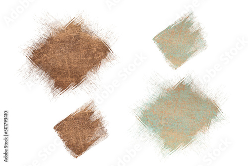 Colorful abstract shapes. Modern sublimation backgrounds with leather texture. Clip art set on white