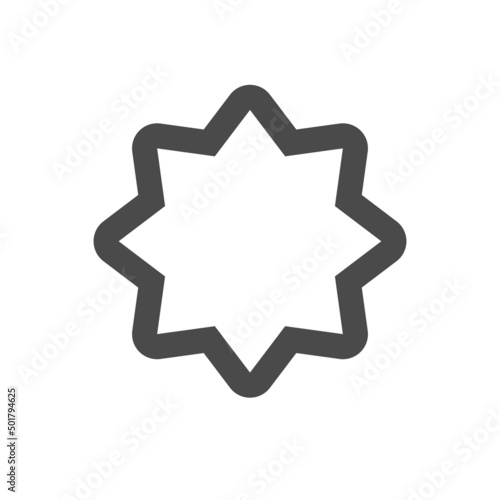 Star vector icon. Simple pictogram.