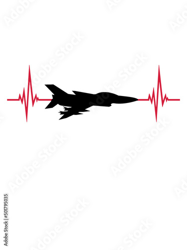 Herzschlag Kampfflugzeug Düsenjet 