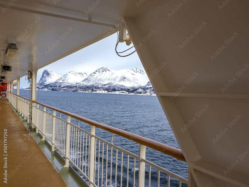 Crusing along the breathtaking seascapes of the Vesterålen islands, Nordland, Norway Crusing along the breathtaking seascapes of the Vesterålen islands, Nordland, Norway