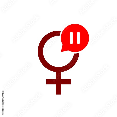 Menopause simple icon isolated on white