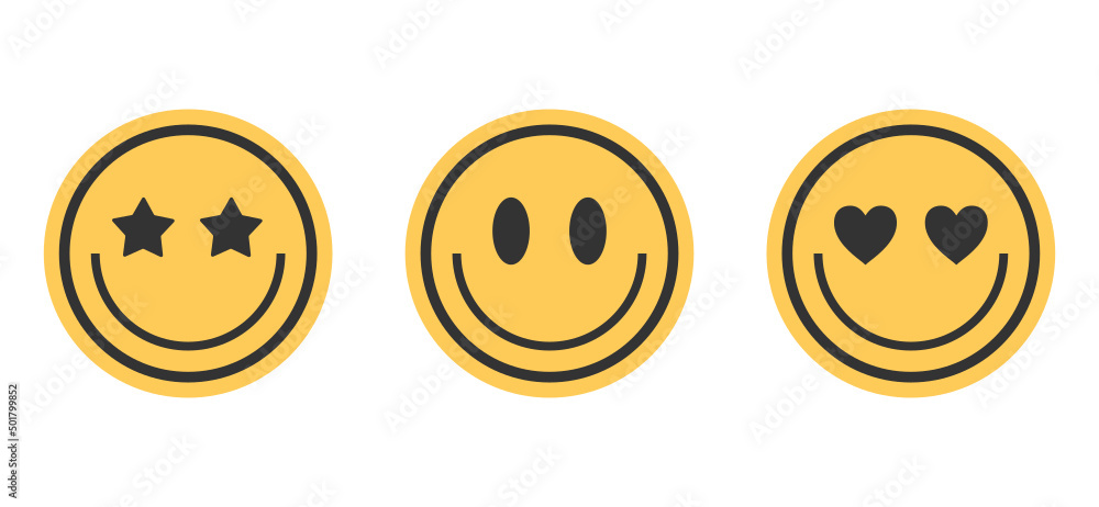 Fototapeta premium Smiley Face, Star Face, Round Face, Happy Face, Smily Face, Smiley Face Vector, Vector Illustration Background