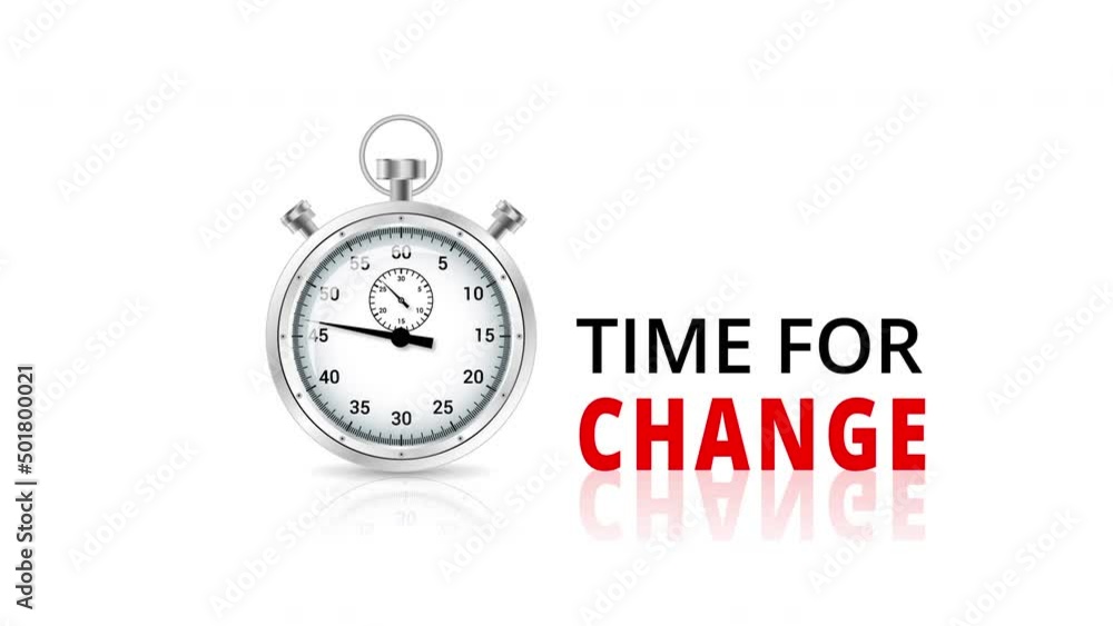 time for change stopwatch sign animation. 4K motion animation time for change stopwatch sign animation. 4K motion animation