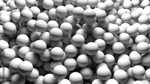 white small balls on white background