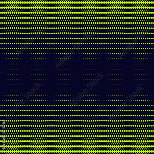 Vector abstract geometric halftone seamless pattern with fade diamonds, mesh, grid. Extreme sport style background, urban art. Black and vibrant green minimal texture. Retro 1990's style repeat design