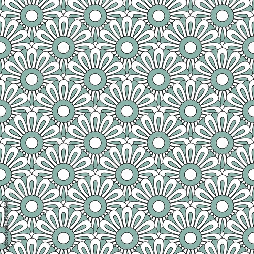 grey mandala seamless pattern