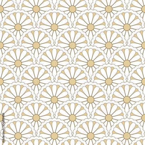 beige mandala seamless pattern
