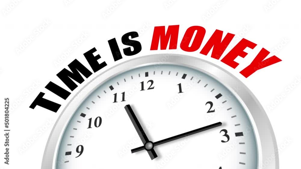 time to grow concept animation.Clock and text.4K motion animation time to grow concept animation.Clock and text.4K motion animation