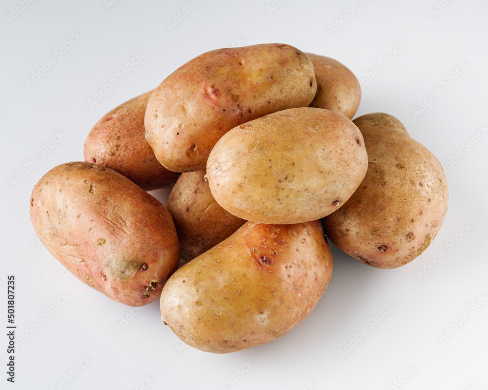 potato starch on a white acrylic background potato starch on a white acrylic background