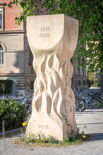 Jan Hus Monument on the site where he was burn in Konstanz, Constance, Germany, Europe photo