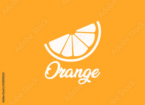 Fresh fruit juice logo design template. Orang juice bar logo design. 