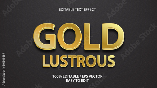Gold text effect Premium Vector