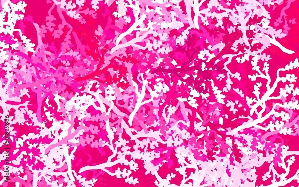 Light Pink vector abstract background with leaves, branches. Light Pink vector abstract background with leaves, branches.