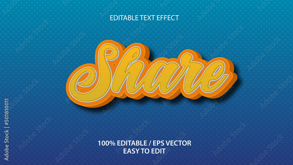Share text effect Premium Vector download