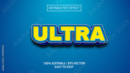 Ultra text effect eps Premium Vector
