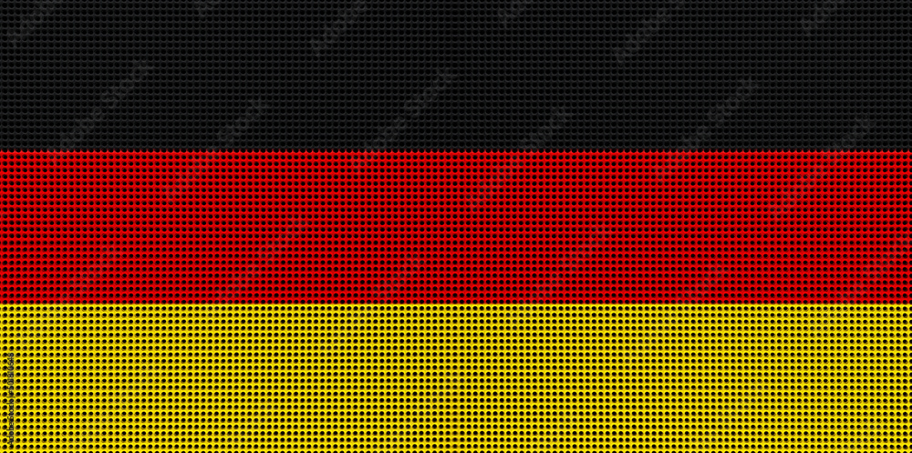 Naklejka premium German flag painted colors on a brushed metal plate