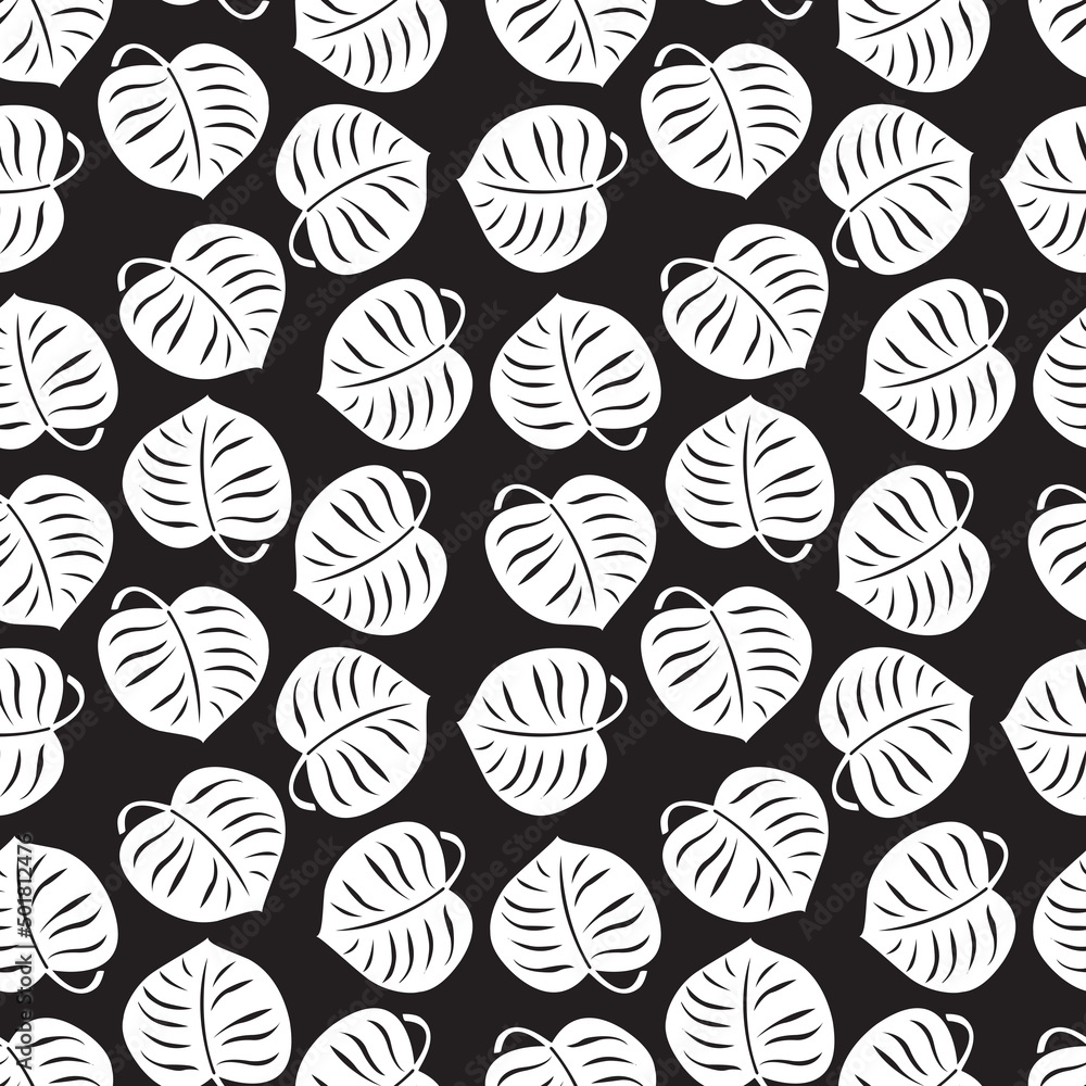 Floral Flower leaves seamless background for presentations, creativity Floral Flower leaves seamless background for presentations, creativity