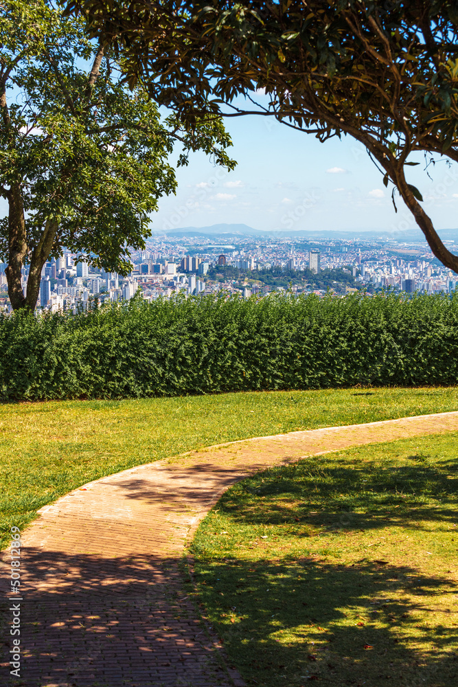 Belo Horizonte viewpoint, with the city in the background, during a beautiful sunny day. Belo Horizonte viewpoint, with the city in the background, during a beautiful sunny day.