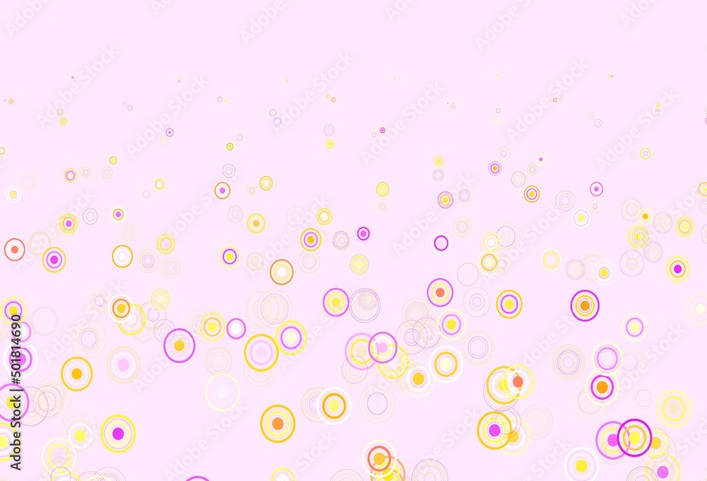 Light Pink, Yellow vector backdrop with dots. Light Pink, Yellow vector backdrop with dots.